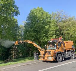 Autobahn Westfalen: Im Einsatz gegen die Raupen des Eichenprozessionsspinners - Image